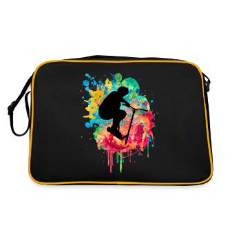 Conception de trottinette acrobatique sportive - Sac Retro - noir/or - Dos