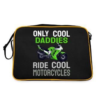 Seuls les pères cool conduisent des motos cool - Sac Retro - noir/or - Dos