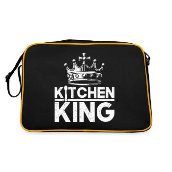 Kitchen King Hobby Chef Funny Chef Gift Man - Retro Bag - black/gold - Back