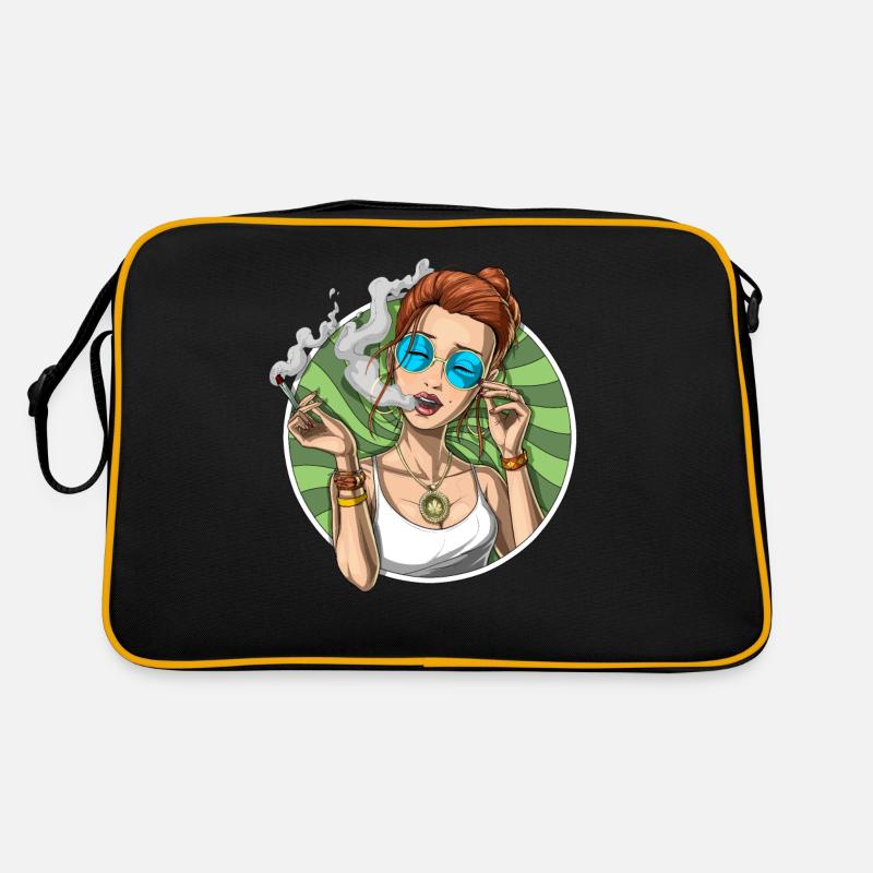 Weed Stoner Smoking Cannabis Retro Bag