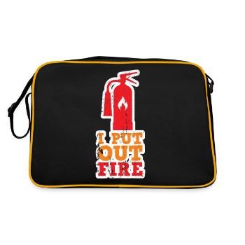 Extincteur d'incendie - Sac Retro - noir/or - Dos