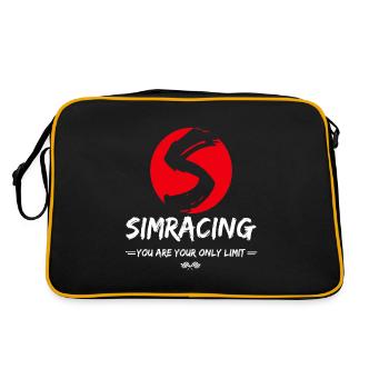 Simracing Fan Design - eSports Race Design Racer - Sac Retro - noir/or - Dos