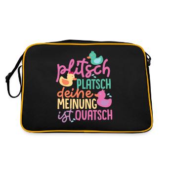 Split Splap Your opinion is nonsense - Retro Bag - black/gold - Back