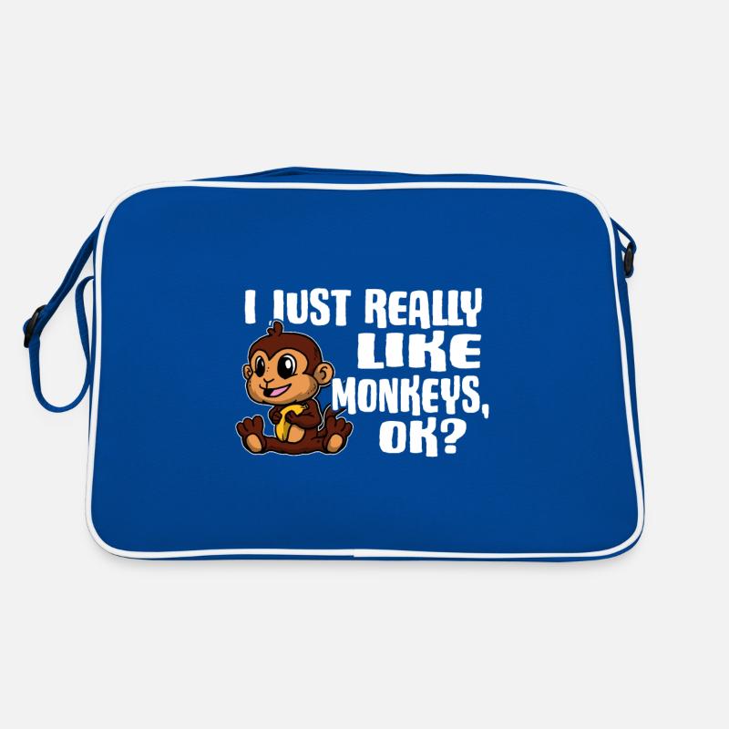 I Just Really Like Monkeys Ok Affe Geschenkidee Retro Tasche