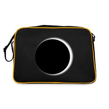 Lunar eclipse moon astronomy apocalypse galaxy - Retro Bag - black/gold - Back
