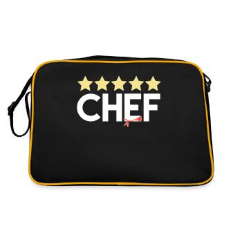 Star chef gift - Retro Bag - black/gold - Back