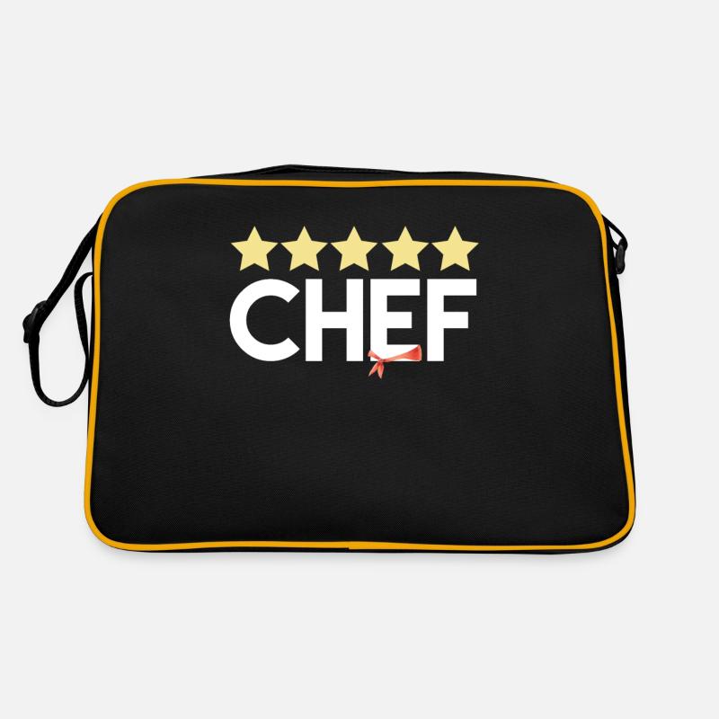 Sternekoch Geschenk - Retro Tasche - Schwarz/Gold
