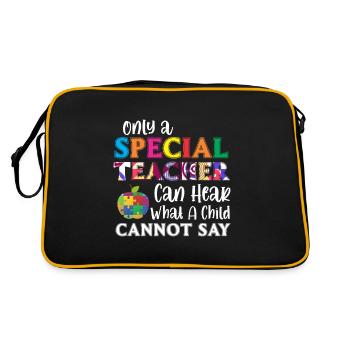 Special education teacher for special education children - Retro Bag - black/gold - Back