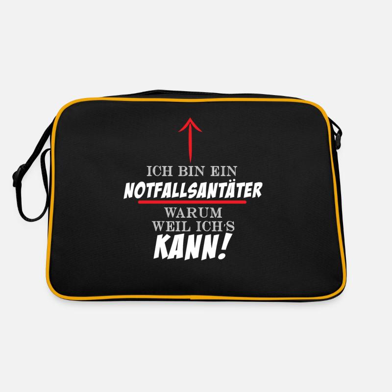 Ich bin ein Notfallsanitäter - Retro Tasche - Schwarz/Gold
