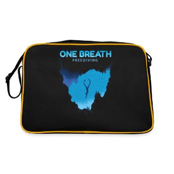 One Breath Freediving Gerätetauchen Apnoe - Retro Tasche - Schwarz/Gold - Hinten