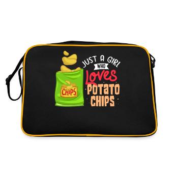 Chips Snack Potato Chips French Fries Fluted - Retro Bag - black/gold - Back
