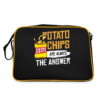 Chips Snack Potato Chips French Fries Fluted - Retro Bag - black/gold - Back