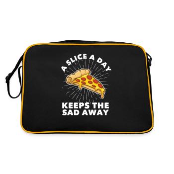 Pizza pizzeria fabricant de pizza - Sac Retro - noir/or - Dos