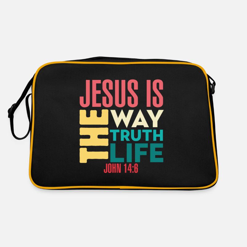 Citations religieuses Jésus vivant le chemin de la vérité Sac Retro