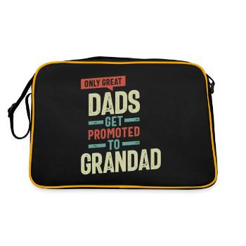 Seuls les grands papas sont promus grand-père - Sac Retro - noir/or - Dos
