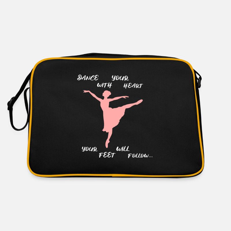 Ballett - Retro Tasche - Schwarz/Gold