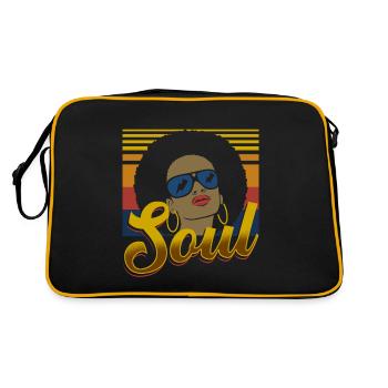 Design rétro de musique soul des années 70 - Sac Retro - noir/or - Dos