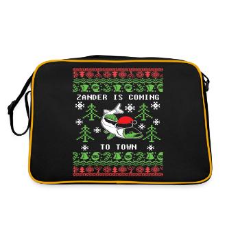 Le sandre de pêche laide de Noël arrive - Sac Retro - noir/or - Dos