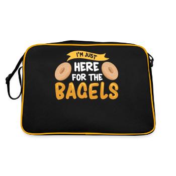 Petit-déjeuner de pâtisserie petit pain cadeau bagel - Sac Retro - noir/or - Dos