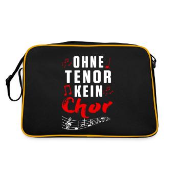 Tenor Chor Chorsingen Chorleiter Sänger Geschenk - Retro Tasche - Schwarz/Gold - Hinten