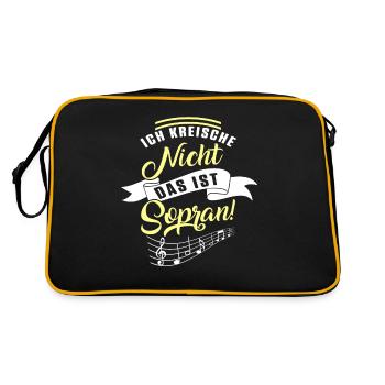 Chor Sopran Chorleiter Chorsingen Sänger Geschenk - Retro Tasche - Schwarz/Gold - Hinten