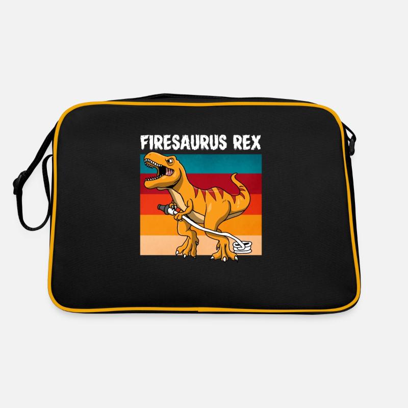 Fire department fire engine firefighter - Retro Bag - black/gold