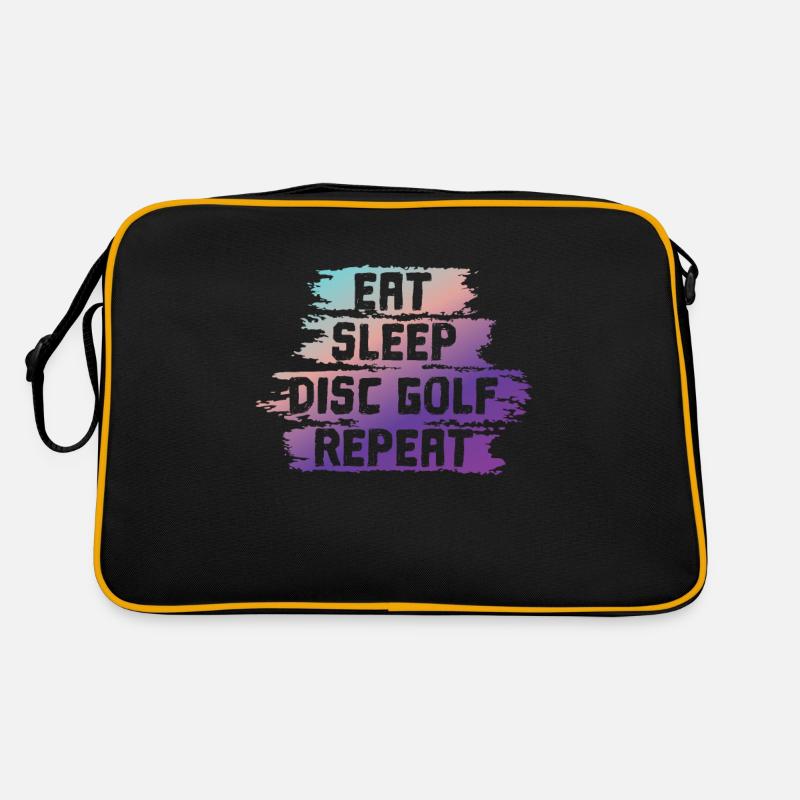 Eat Sleep Discgolf Repeat Retro Tasche