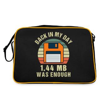 Programmer Floppy Disk Retro Gift - Retro Bag - black/gold - Back