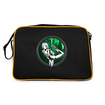 Corde bondage shibari forêt art femme - Sac Retro - noir/or - Dos