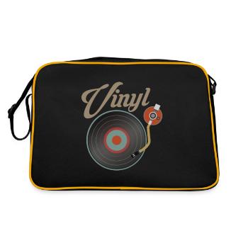 Disque vinyle platine disque vinyle DJ - Sac Retro - noir/or - Dos