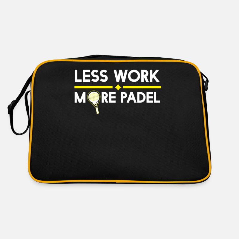 Less work Moe Padel - Padel tennis - Retro Bag - black/gold