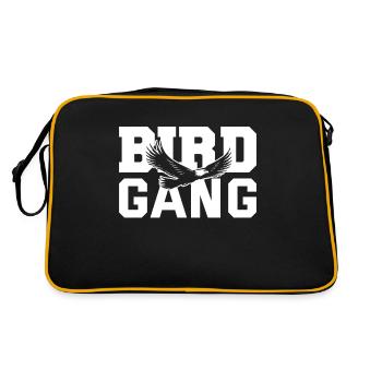 Oiseaux drôles ornithologues amateurs - Sac Retro - noir/or - Dos