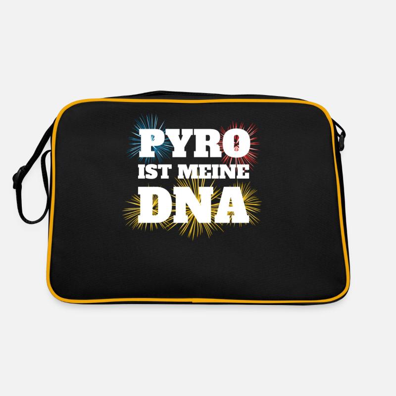Pyrofreak Pyro ist meine DNA Pyro Fan Feuerwerker Retro Tasche