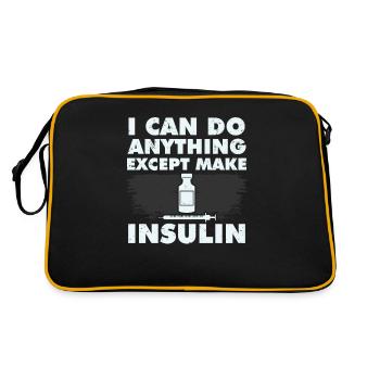 I can do anything except make insulin blood sugar - Retro Bag - black/gold - Back