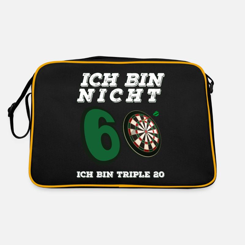 Ich Bin Nicht 60 Ich Bin Triple 20 Dart Geburtstag Retro Tasche