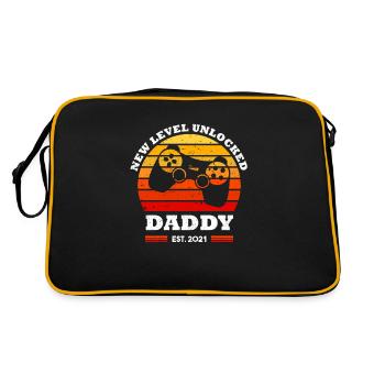 Gamer papa level up daddy design pour un - Sac Retro - noir/or - Dos