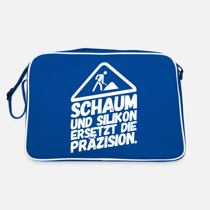 Bauarbeiter Baustelle Silikon Retro Tasche