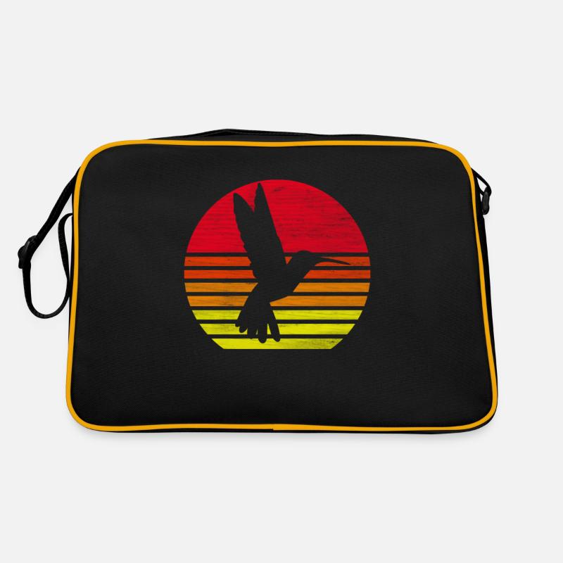 Retro Kolibri Vogel Silhouette Geschenk Retro Tasche