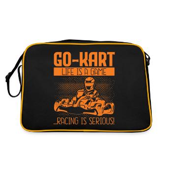 Go Kart Life Is A Game Racing Is Serious Go-Kart - Sac Retro - noir/or - Dos