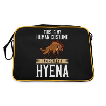 Hyène asie afrique hyènes hyène hyène hyène - Sac Retro - noir/or - Dos