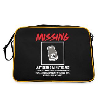 Funny mechanic 10mm socket mechanical engineering - Retro Bag - black/gold - Back
