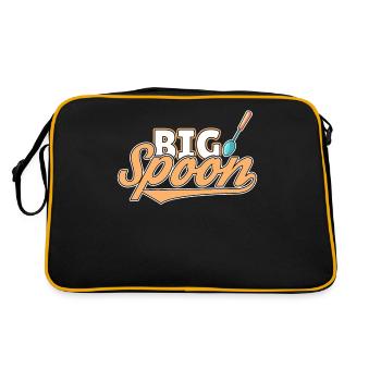 Big Spoon Little Spoon Matching Couple Schlaf - Retro Tasche - Schwarz/Gold - Hinten