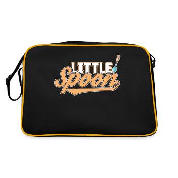 Big Spoon Little Spoon Matching Couple Schlaf - Retro Tasche - Schwarz/Gold - Hinten