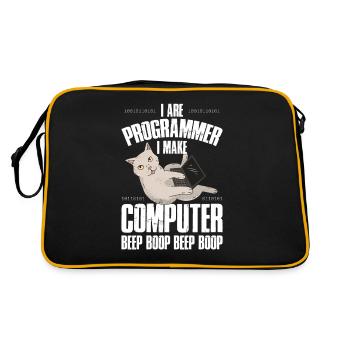 Programmeur Je suis Programmeur Bip - Sac Retro - noir/or - Dos