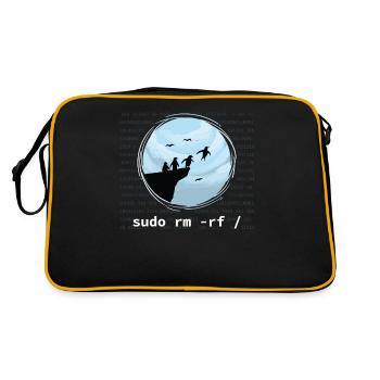 Programmer Sudo RM RF Funny - Retro Bag - black/gold - Back