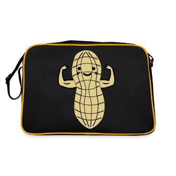 Strong Eating Sandwich Peanut Butter - Retro Tasche - Schwarz/Gold - Hinten