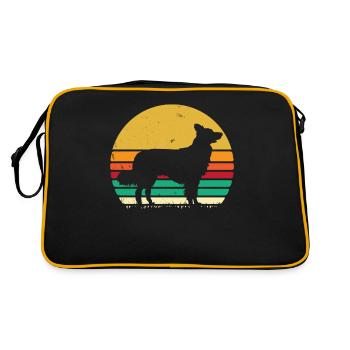 Chemise Retro Love Border Collie - Border Collie Gif - Sac Retro - noir/or - Dos