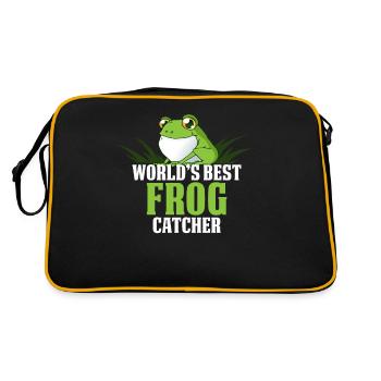 Frog Hunter Frog Catcher - Retro Tasche - Schwarz/Gold - Hinten