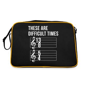 Professeur de musique | Cadeau drôle | Chœur de piano - Sac Retro - noir/or - Dos