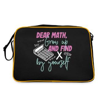 Fille de cadeau de mathématiques mathématiques - Sac Retro - noir/or - Dos